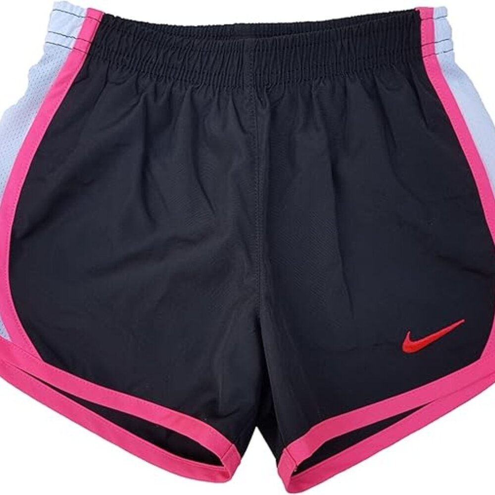 Nike Girls' Dri-FIT Tempo Running Shorts Black/Hyper Pink Size 4